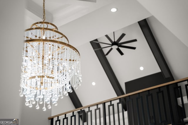 room details with a chandelier