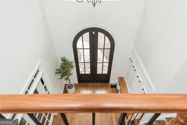 entryway with french doors