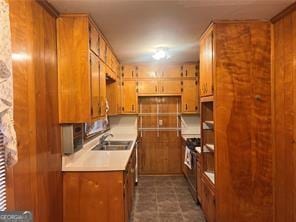 kitchen with gas stove and sink