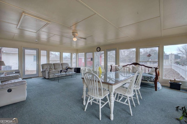 sunroom / solarium featuring a wealth of natural light