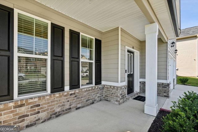 exterior space with covered porch