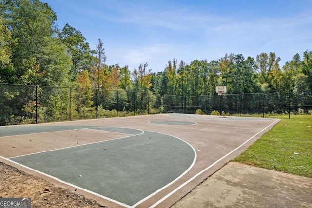 view of basketball court