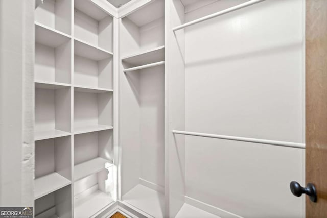 view of walk in closet