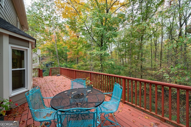 view of wooden deck