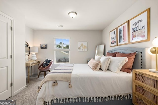 view of carpeted bedroom