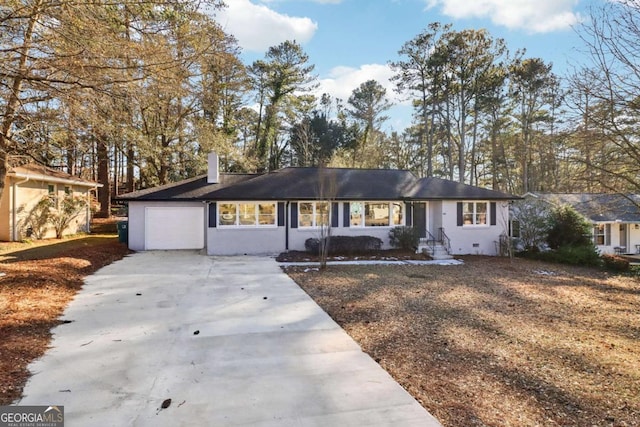 ranch-style house with a garage