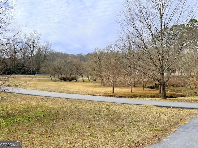 view of road featuring a rural view