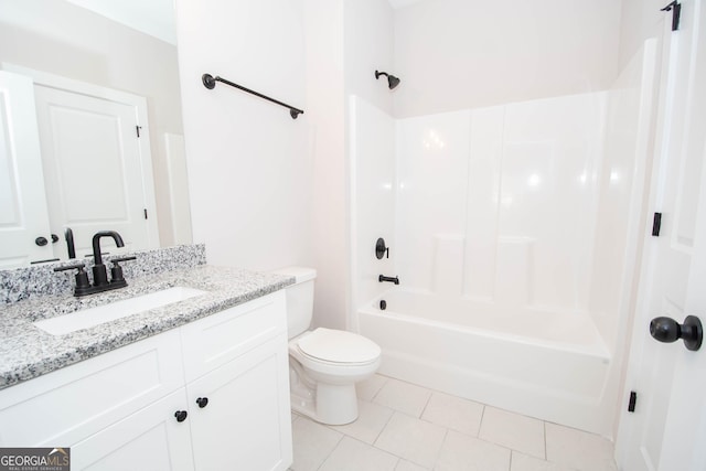 69 Oakhurst Trl, Sharpsburg, GA 30277 - full bath featuring vanity, tub / shower combination, and tile patterned floors