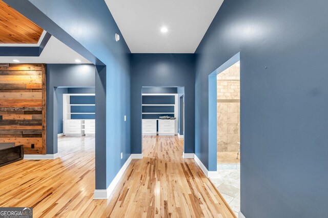 1580 Loving Rd, Morganton, GA 30560 - hallway with recessed lighting, baseboards, and wood finished floors