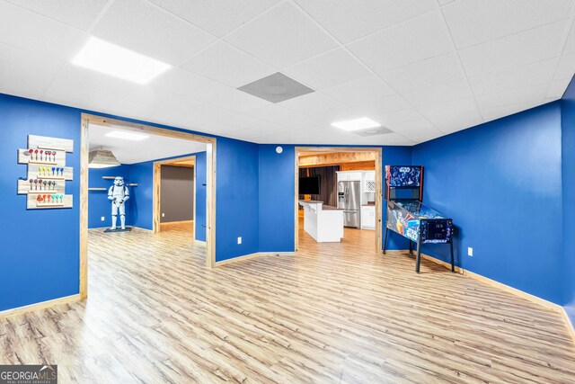 1580 Loving Rd, Morganton, GA 30560 - interior space featuring baseboards, light wood finished floors, and a drop ceiling