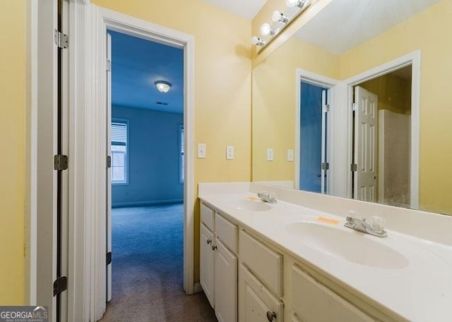 bathroom with vanity