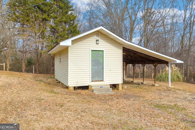 view of outdoor structure