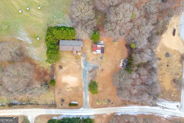 drone / aerial view featuring a rural view