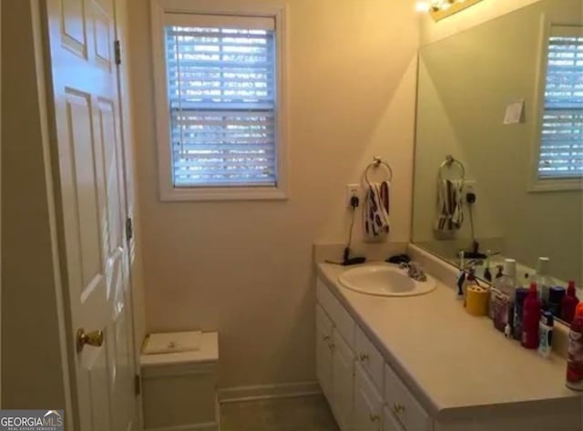 bathroom with vanity