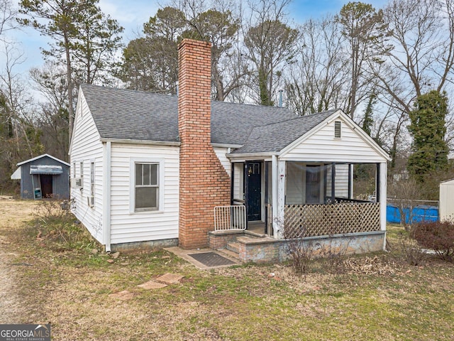 view of front of home with a porch