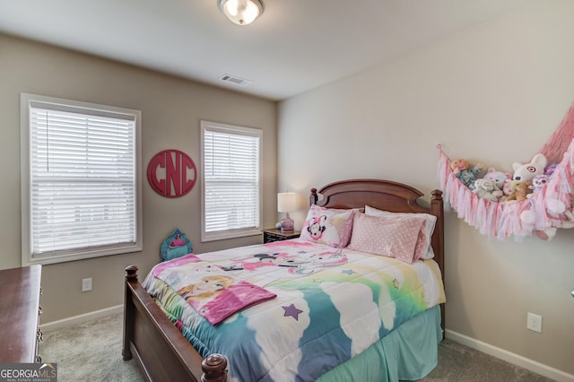 view of carpeted bedroom