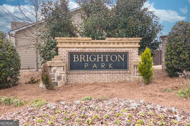 view of community sign