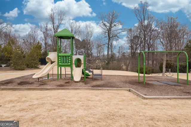 view of jungle gym