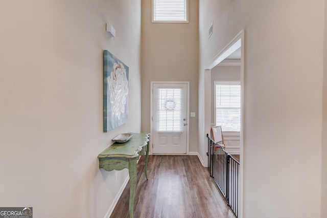 entryway with light hardwood / wood-style floors