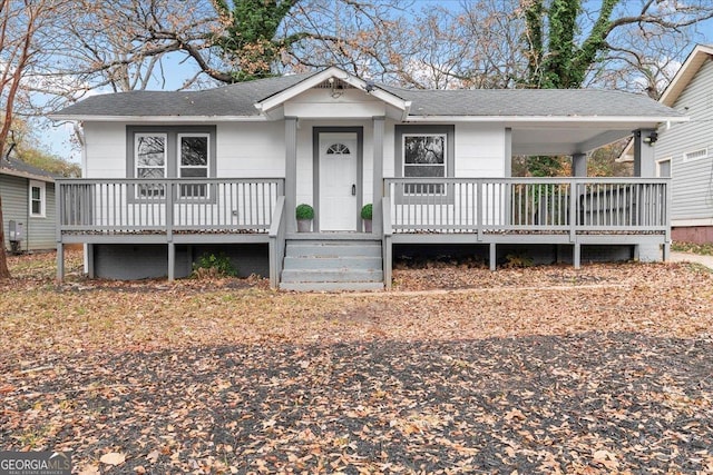 view of front facade with a porch