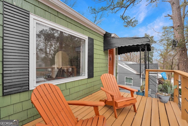 view of wooden deck