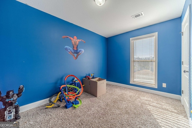 playroom featuring carpet floors