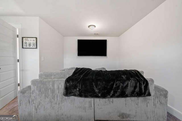 bedroom featuring carpet