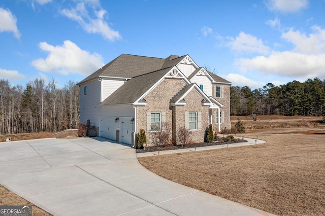 view of front of house featuring a garage