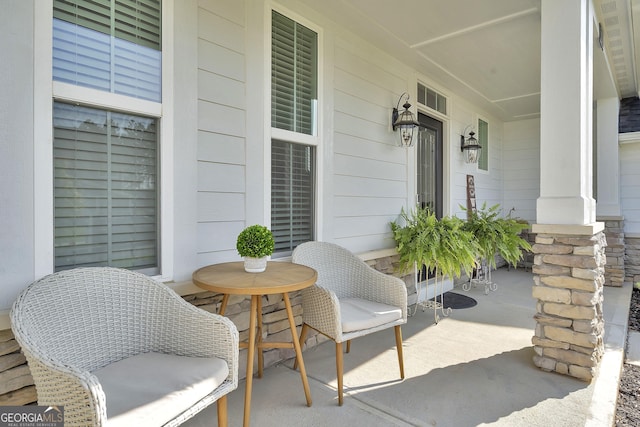 view of patio / terrace featuring a porch