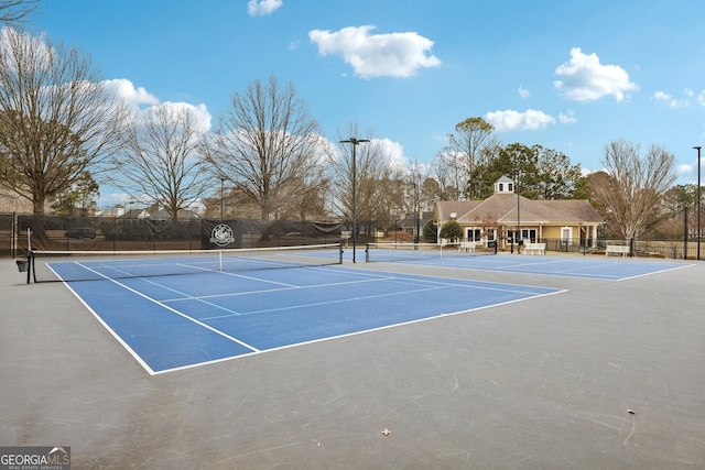 view of tennis court