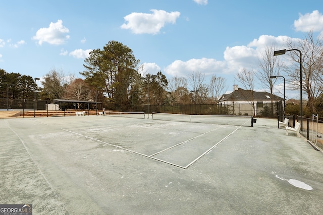 view of tennis court