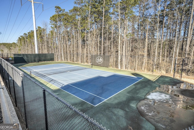 view of tennis court