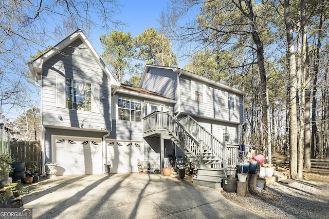 view of front of house featuring a garage