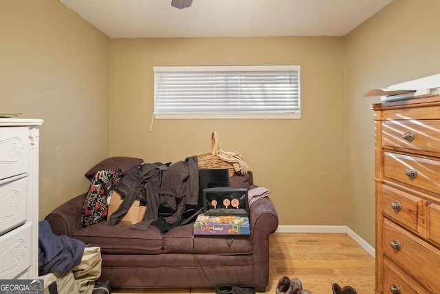 living room featuring light hardwood / wood-style flooring