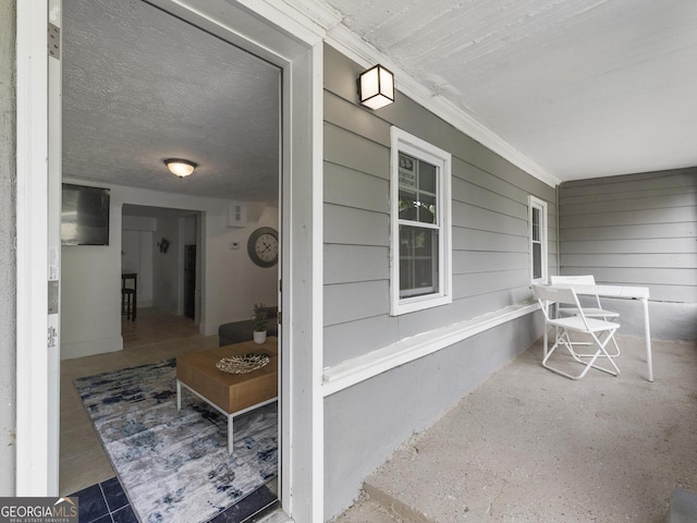 view of patio with a porch