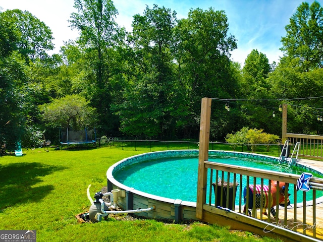 1150 Sutton Rd, Demorest, GA 30535 - view of pool featuring a trampoline