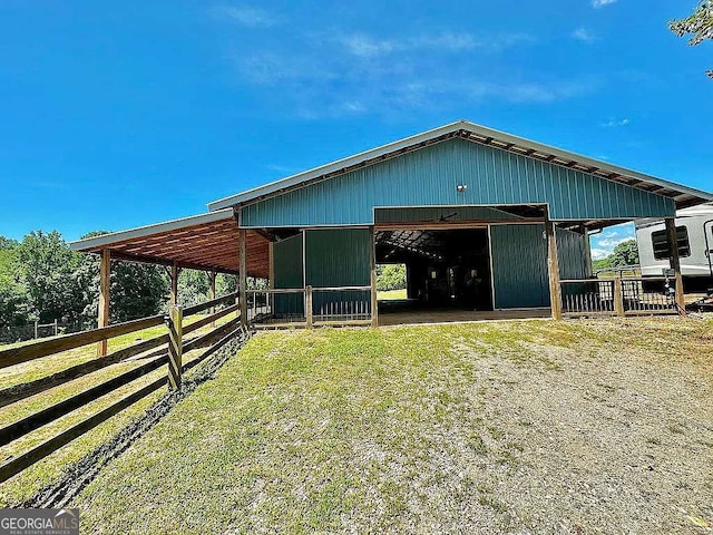 view of horse barn