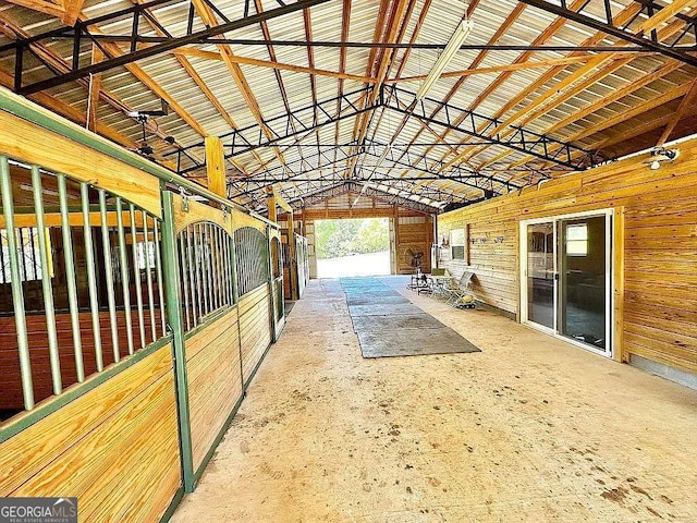 view of horse barn