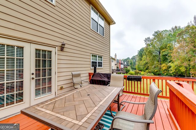 view of wooden deck