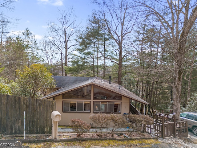 view of front of home