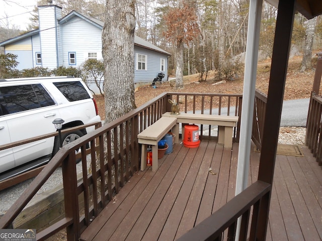 view of wooden terrace