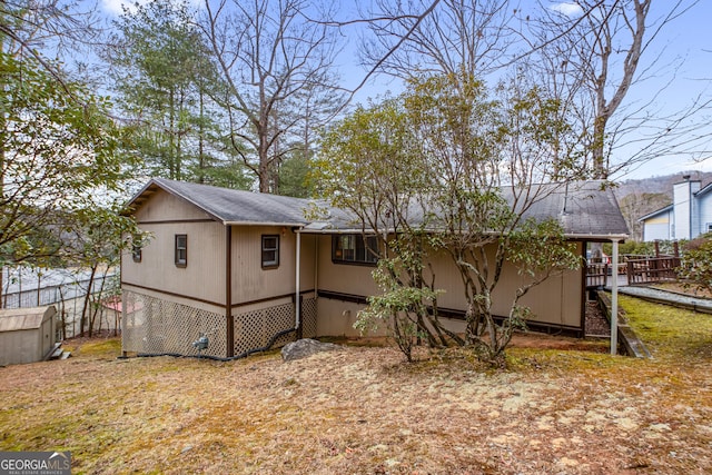 view of rear view of property