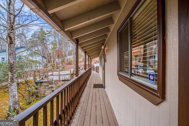 view of wooden deck