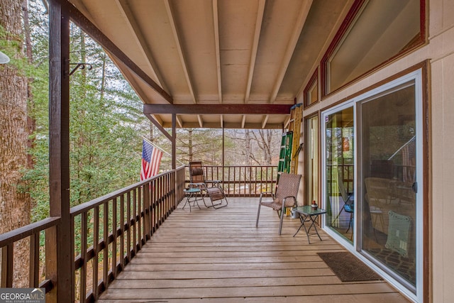 view of wooden terrace