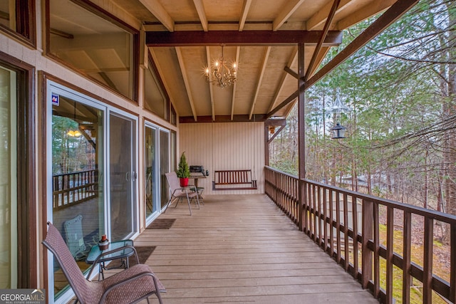 view of wooden deck