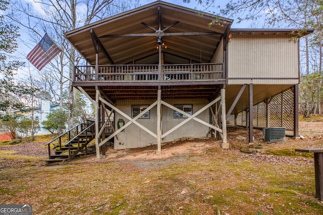 view of outdoor structure featuring central AC