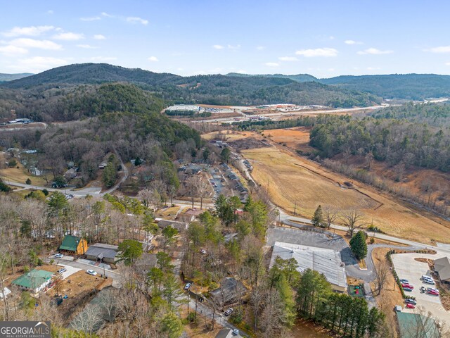 bird's eye view featuring a mountain view