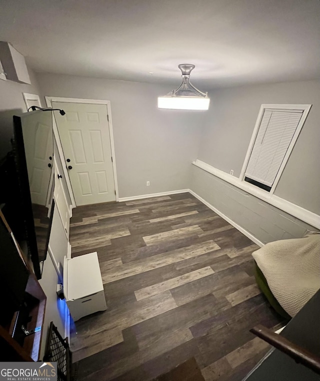 interior space featuring dark hardwood / wood-style flooring