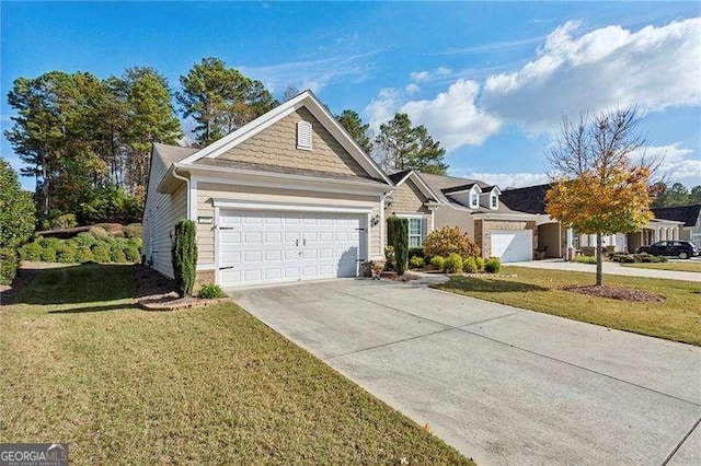 view of front of home with a front yard