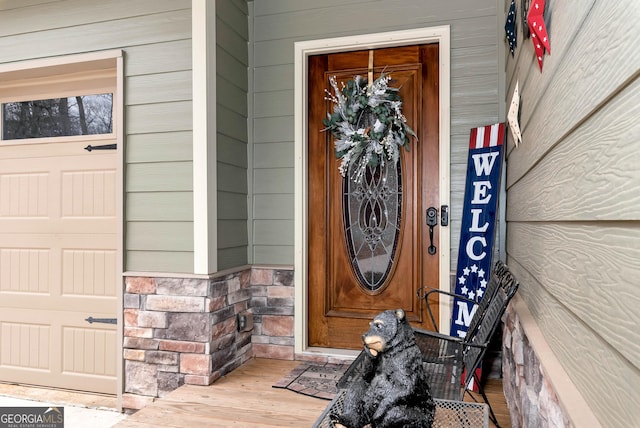 view of doorway to property